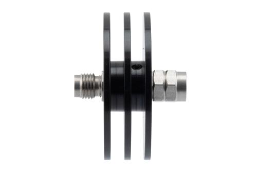 20 dB Fixed Attenuator, 2.4mm Male to 2.4mm Female Aluminum Body Rated to 5 Watts Up to 50 GHz