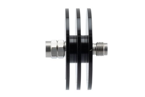3 dB Fixed Attenuator, 2.4mm Male to 2.4mm Female Aluminum Body Rated to 5 Watts Up to 50 GHz