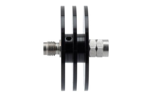 3 dB Fixed Attenuator, 2.4mm Male to 2.4mm Female Aluminum Body Rated to 5 Watts Up to 50 GHz