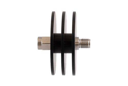 10 dB Fixed Attenuator, 2.92mm Male to 2.92mm Female Black Anodized Aluminum Body Rated to 5 Watts Up to 40 GHz