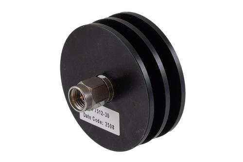 30 dB Fixed Attenuator, 2.92mm Male to 2.92mm Female Black Anodized Aluminum Body Rated to 5 Watts Up to 40 GHz
