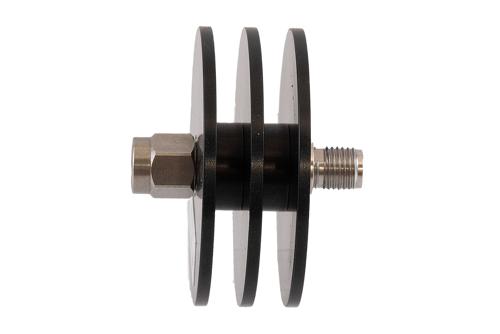 3 dB Fixed Attenuator, 2.92mm Male to 2.92mm Female Black Anodized Aluminum Body Rated to 5 Watts Up to 40 GHz
