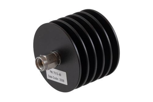 40 dB Fixed Attenuator, 2.92mm Male to 2.92mm Female Black Anodized Aluminum Body Rated to 5 Watts Up to 40 GHz