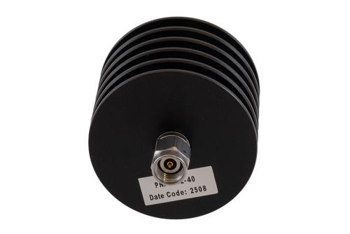 40 dB Fixed Attenuator, 2.92mm Male to 2.92mm Female Black Anodized Aluminum Body Rated to 5 Watts Up to 40 GHz