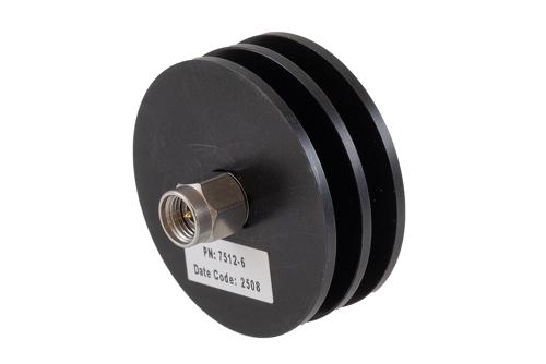 6 dB Fixed Attenuator, 2.92mm Male to 2.92mm Female Black Anodized Aluminum Body Rated to 5 Watts Up to 40 GHz