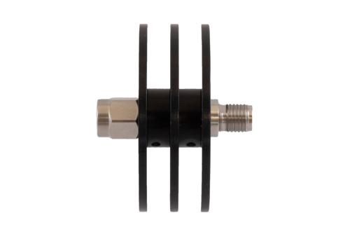 6 dB Fixed Attenuator, 2.92mm Male to 2.92mm Female Black Anodized Aluminum Body Rated to 5 Watts Up to 40 GHz