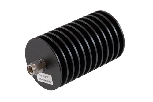 10 dB Fixed Attenuator, 2.92mm Male to 2.92mm Female Black Anodized Aluminum Body Rated to 20 Watts Up to 40 GHz