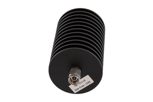 30 dB Fixed Attenuator, 2.92mm Male to 2.92mm Female Black Anodized Aluminum Body Rated to 20 Watts Up to 40 GHz