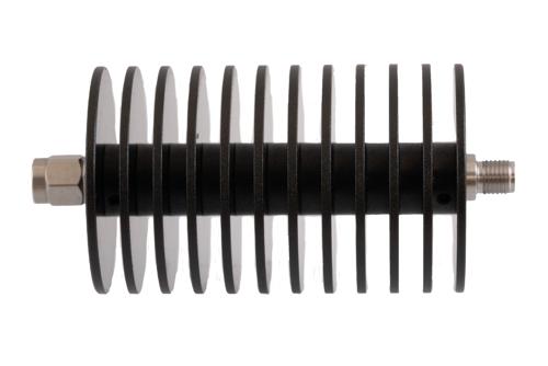 30 dB Fixed Attenuator, 2.92mm Male to 2.92mm Female Black Anodized Aluminum Body Rated to 20 Watts Up to 40 GHz