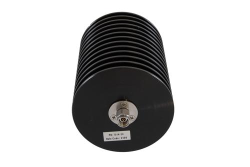 30 dB Fixed Attenuator, 2.92mm Male to 2.92mm Female Black Anodized Aluminum Body Rated to 50 Watts Up to 40 GHz