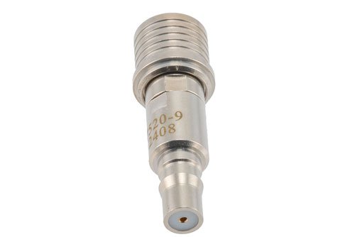 9 dB Fixed Attenuator, QMA Male to QMA Female Brass Tri-Metal Body Rated to 2 Watts Up to 6 GHz