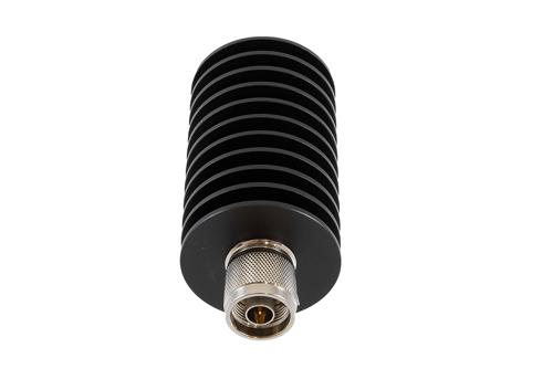40 dB Fixed Attenuator, N Male to N Female Aluminum Black Anodized Body Rated to 50 Watts Up to 10 GHz