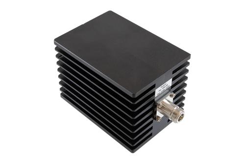 40 dB Fixed Attenuator, N Male to N Female Aluminum Black Anodized Body Rated to 150 Watts Up to 10 GHz
