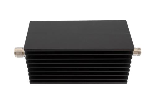 30 dB Fixed Attenuator, N Male to N Female Aluminum Black Anodized Body Rated to 200 Watts Up to 10 GHz