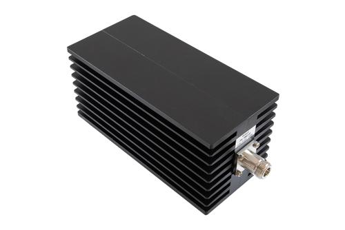 40 dB Fixed Attenuator, N Male to N Female Aluminum Black Anodized Body Rated to 200 Watts Up to 10 GHz