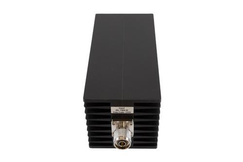 30 dB Fixed Attenuator, N Male to N Female Aluminum Black Anodized Body Rated to 250 Watts Up to 10 GHz