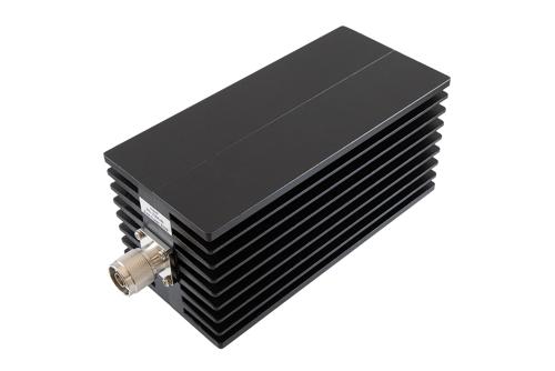 40 dB Fixed Attenuator, N Male to N Female Aluminum Black Anodized Body Rated to 250 Watts Up to 10 GHz