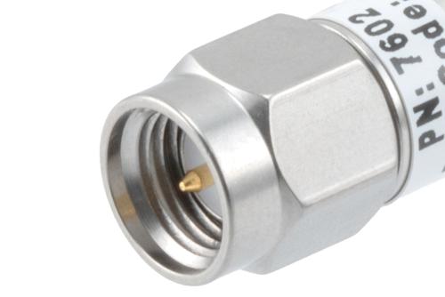 3dB RF fixed attenuator 2W, DC to 6GHz, SMA male to female, Stainless Steel