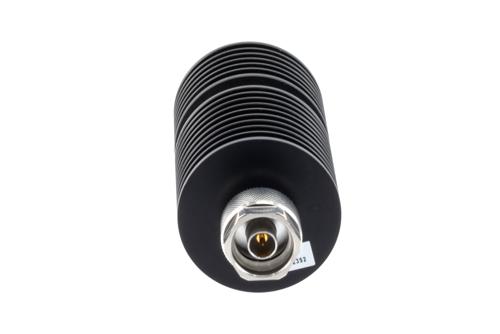 40dB RF fixed attenuator 50W, DC to 18GHz, N-type male to N-type female