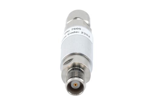 20dB RF fixed attenuator 2W, DC to 18GHz, TNC male to female, Brass