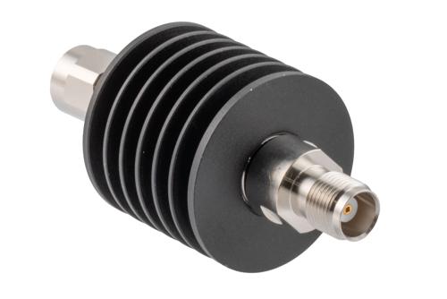 6dB RF fixed attenuator 10W, DC to 18GHz, TNC male to female