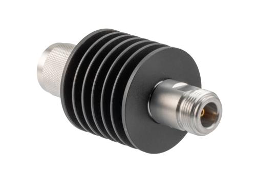 3dB RF fixed attenuator 10W, DC to 18GHz, N-type male to female