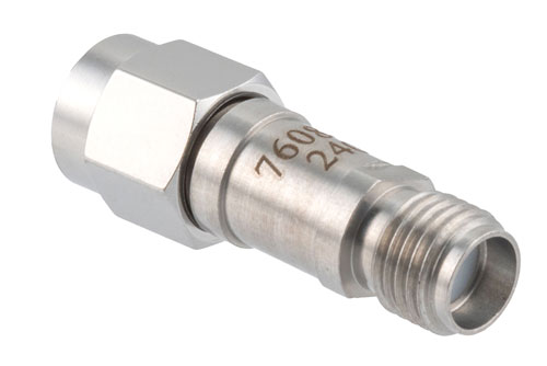 10 dB RF fixed attenuator 2W, DC to 6GHz, SMA Male to SMA Female, Stainless Steel