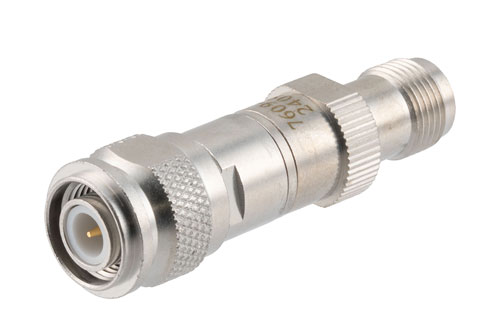 20 dB RF fixed attenuator 2W, DC to 3GHz, TNC Male to TNC Female, Brass