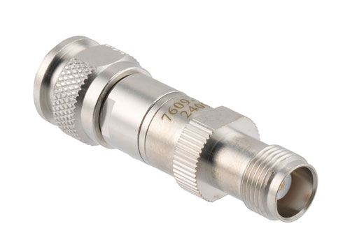 20 dB RF fixed attenuator 2W, DC to 3GHz, TNC Male to TNC Female, Brass