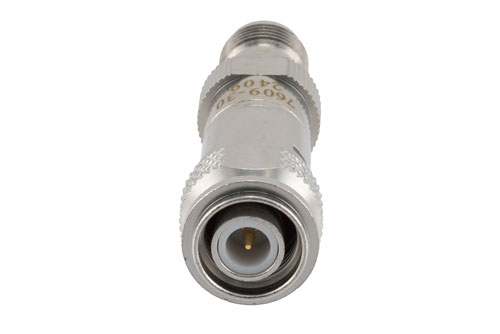 30 dB RF fixed attenuator 2W, DC to 3GHz, TNC Male to TNC Female, Brass