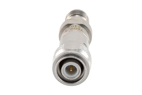 3 dB RF fixed attenuator 2W, DC to 3GHz, TNC Male to TNC Female, Brass