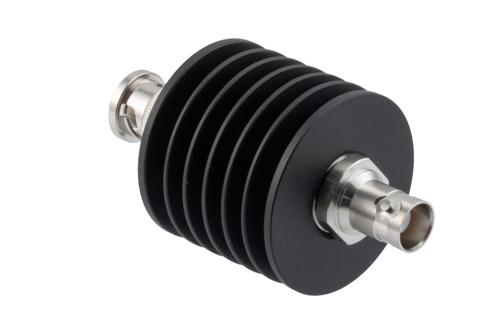 20dB RF fixed attenuator 10W, DC to 4GHz, BNC male to BNC female