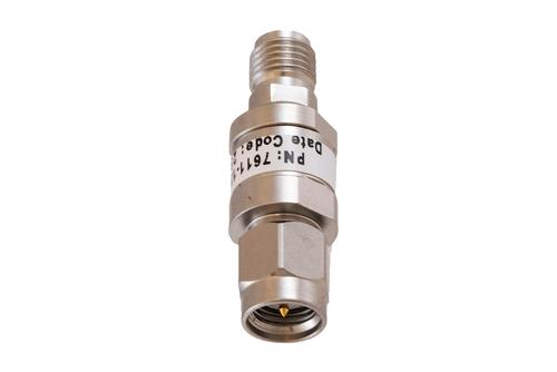 12 dB Fixed Attenuator SMA Male to SMA Female Passivated Stainless Steel Body Rated 2 Watt DC to 18 GHz
