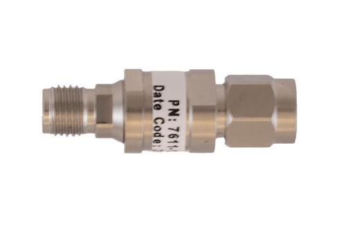 12 dB Fixed Attenuator SMA Male to SMA Female Passivated Stainless Steel Body Rated 2 Watt DC to 18 GHz