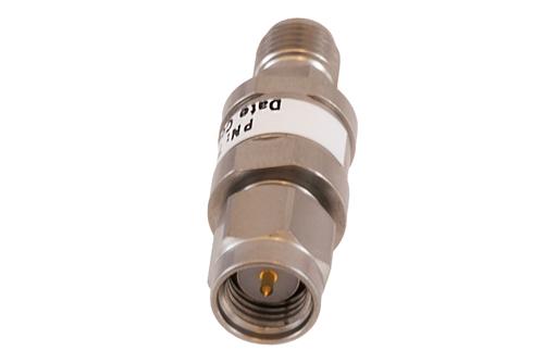 40 dB Fixed Attenuator SMA Male to SMA Female Passivated Stainless Steel Body Rated 2 Watt DC to 18 GHz