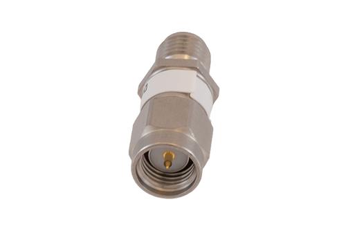 7 dB Fixed Attenuator SMA Male to SMA Female Passivated Stainless Steel Body Rated 2 Watt DC to 18 GHz