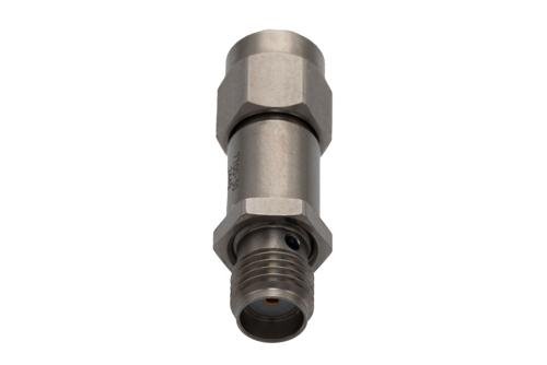 30dB Fixed Attenuators for Cryogenic Application, SMA Male to SMA Female Passivated Stainless Steel Hex/Round Body Rated to 2W, DC to 18 GHz