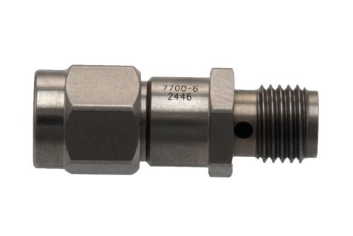 6 dB Fixed Attenuator for Cryogenic Application, SMA Male to SMA Female Passivated Stainless Steel Hex/Round Body Rated to 2W, DC to 18 GHz