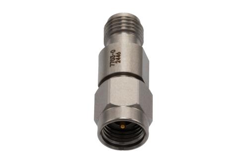 0 dB Fixed Attenuator for Cryogenic Application, 2.92mm Male to 2.92mm Female Passivated Stainless Steel Body Rated to 1 Watt, DC to 40 GHz
