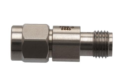 0 dB Fixed Attenuator for Cryogenic Application, 2.92mm Male to 2.92mm Female Passivated Stainless Steel Body Rated to 1 Watt, DC to 40 GHz