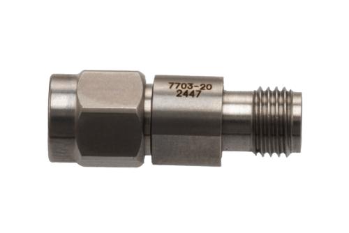 20 dB Fixed Attenuator for Cryogenic Application, 2.92mm Male to 2.92mm Female Passivated Stainless Steel Body Rated to 1 Watt, DC to 40 GHz