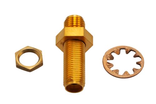 6 dB Fixed Attenuator Bulkhead for Cryogenic Application, 2.92mm Female to 2.92mm Female Copper Gold Plated Body Rated to 1 W, DC to 40 GHz