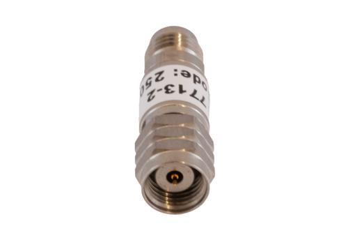 2 dB Fixed Attenuator, 1.85mm Male to 1.85mm Female Passivated Stainless Steel Body Rated to 2 Watt DC to 67 GHz