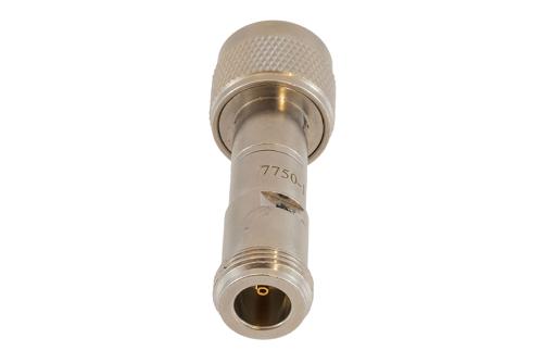 1 dB Fixed Attenuator 75 Ohm N-Type Male to 75 Ohm N-Type Female Brass Tri-Metal body rated 2 Watt DC to 4 GHz