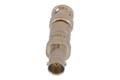 1 dB Fixed Attenuator 75 Ohm BNC Male to 75 Ohm BNC Female Brass Tri-Metal body rated 1 Watt DC to 1 GHz