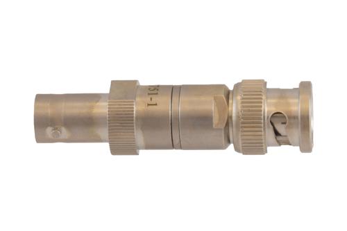 1 dB Fixed Attenuator 75 Ohm BNC Male to 75 Ohm BNC Female Brass Tri-Metal body rated 1 Watt DC to 1 GHz