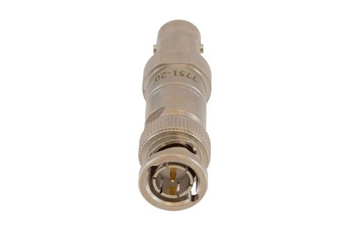 20 dB Fixed Attenuator 75 Ohm BNC Male to 75 Ohm BNC Female Brass Tri-Metal body rated 1 Watt DC to 1 GHz