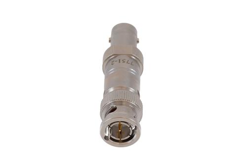 2 dB Fixed Attenuator 75 Ohm BNC Male to 75 Ohm BNC Female Brass Tri-Metal body rated 1 Watt DC to 1 GHz
