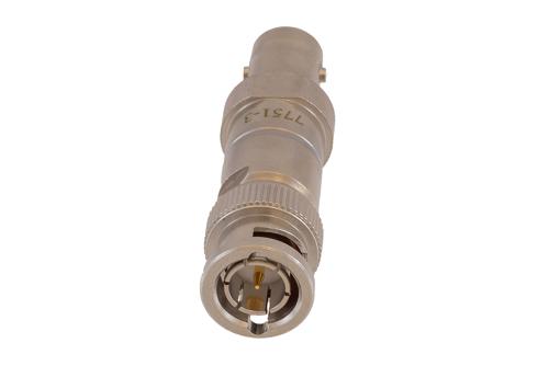 3 dB Fixed Attenuator 75 Ohm BNC Male to 75 Ohm BNC Female Brass Tri-Metal body rated 1 Watt DC to 1 GHz