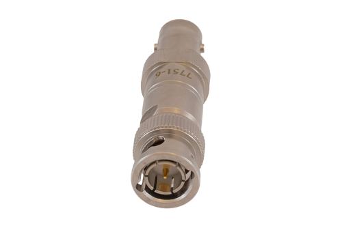 6 dB Fixed Attenuator 75 Ohm BNC Male to 75 Ohm BNC Female Brass Tri-Metal body rated 1 Watt DC to 1 GHz